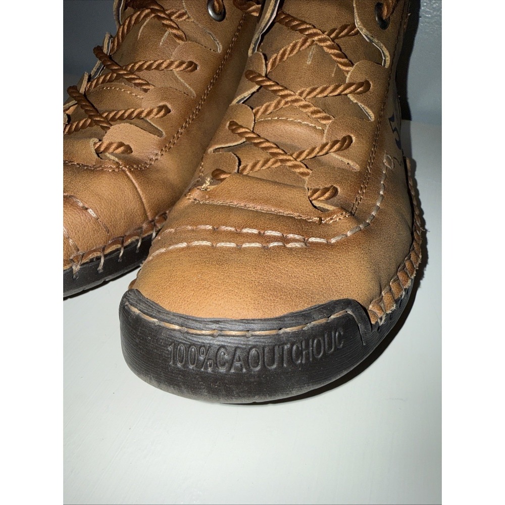 Madixa Kapda-Vintage Leather Boots-Brown Size 10 Hand Stitched Excellent Cond. - Picture 4 of 9